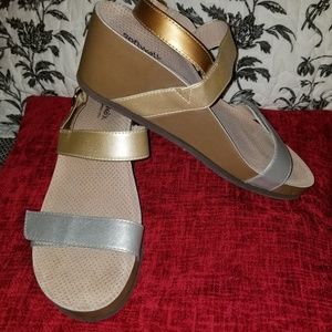 Silver and gold Softwalk wedges